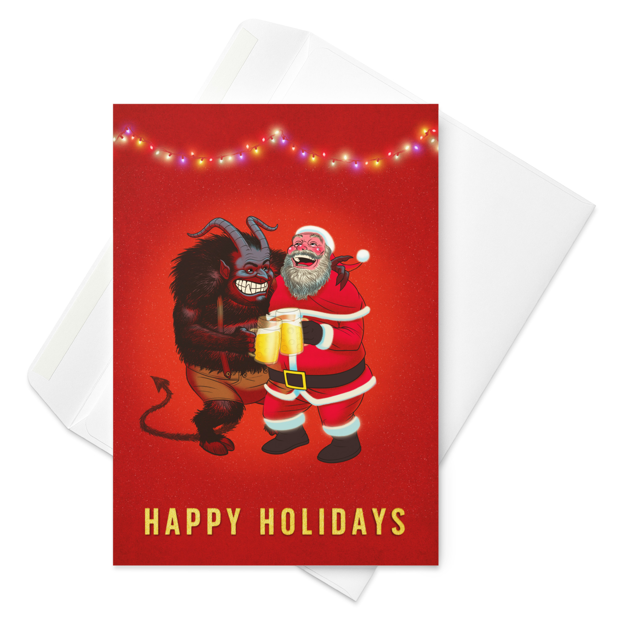 KRINGLE and KRAMPUS Xmas Card