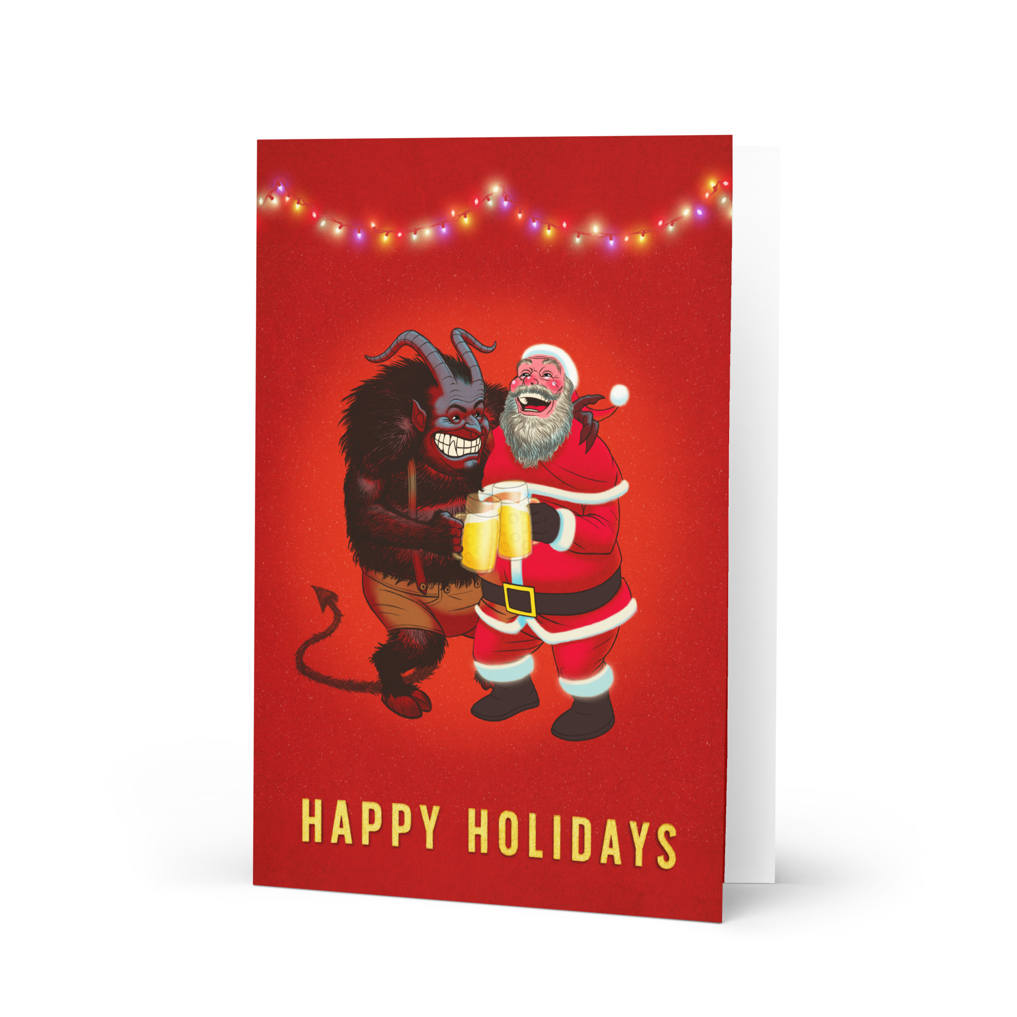 KRINGLE and KRAMPUS Xmas Card
